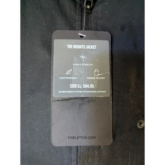 Fabletics Mens The Heights Jacket SMALL BLACK - Picture 2 of 2
